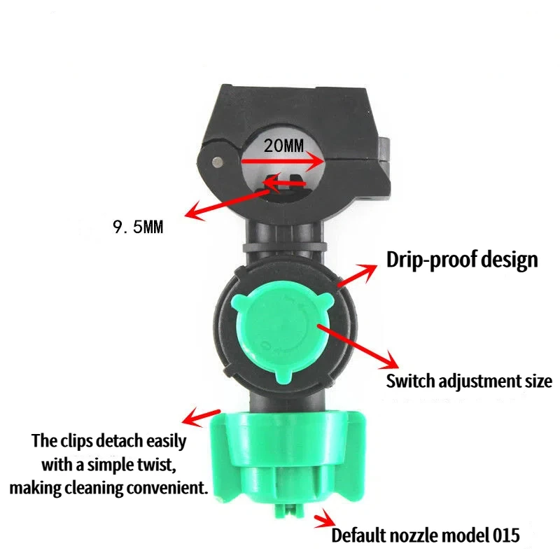 Plastic Agriculture Spray Nozzle Anti-Drip Nozzle Garden Watering Quick Release Agricultural Sprayer Irrigation Fight Fan Nozzle
