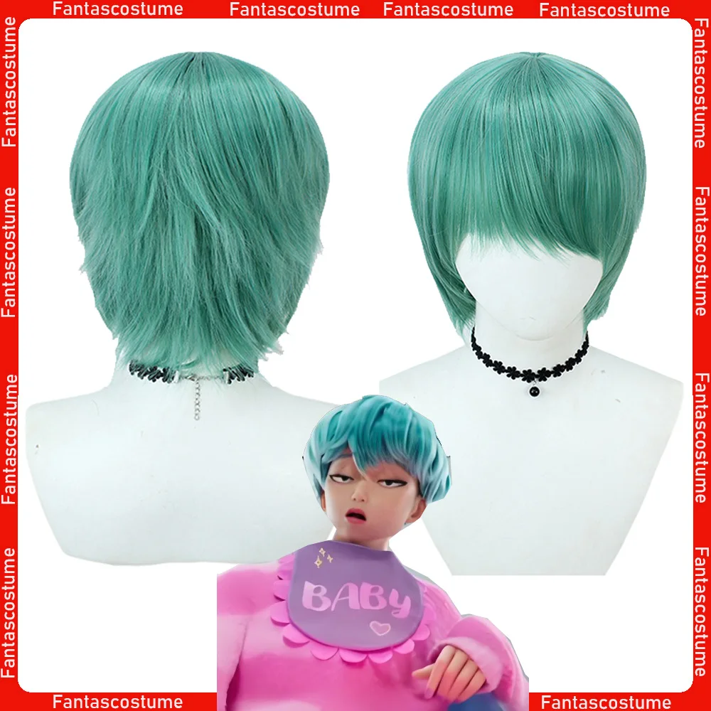 

Saja Cos Boys Cosplay Baby Wig 2025 KPop Demon Cartoon TV Hunters Hair Headwear Halloween Carnival Costume Accessories Props