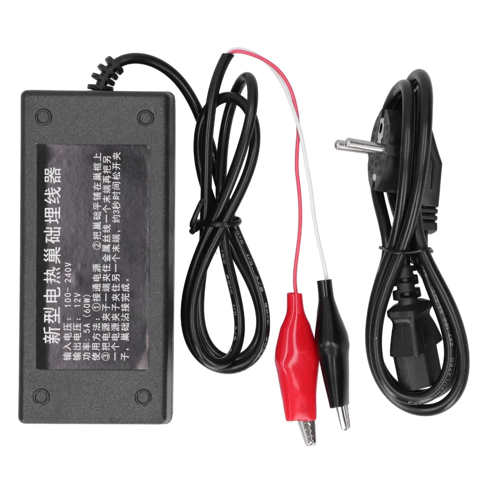 2pcs Set AC 100-240V Input Beehive Wire Embedder Alligator Clip Connection Plastic Housing Apiculture Embedding Device