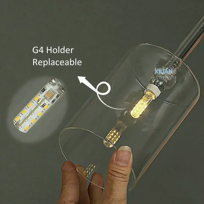 

Glass Chandelier Warm White LED Suspension Lamp for Living Room Dining Table Kitchen Bedroom Decorative Lighting Fixtures