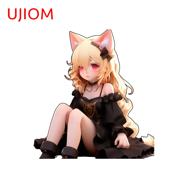 UJIOM Beautiful Loli Chic Sitting Posture Wall Sticker Premium Attractive Design High Quality Decal Attractive Living Home Decor
