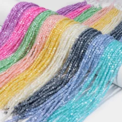 3mm Natural Stone Sea Shell Beads Multi-color Loosely Spacer Beaded Dyed Mother of Pearl Shell Bead for DIY Bracelet Earrings