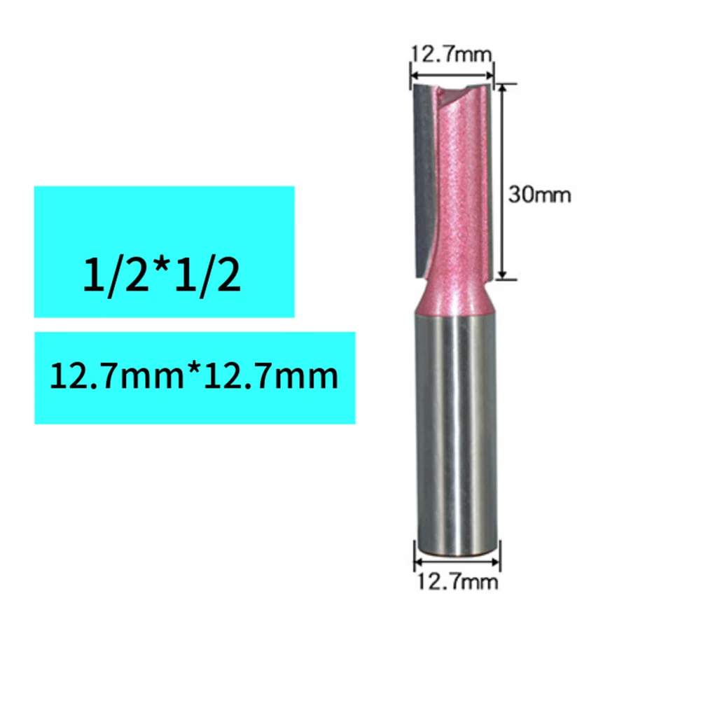 4pcs Carbide Tipped Router Bit Set Straight Milling Cutter Cutting For Wood MDF Straight Router Bit Set Power Tools