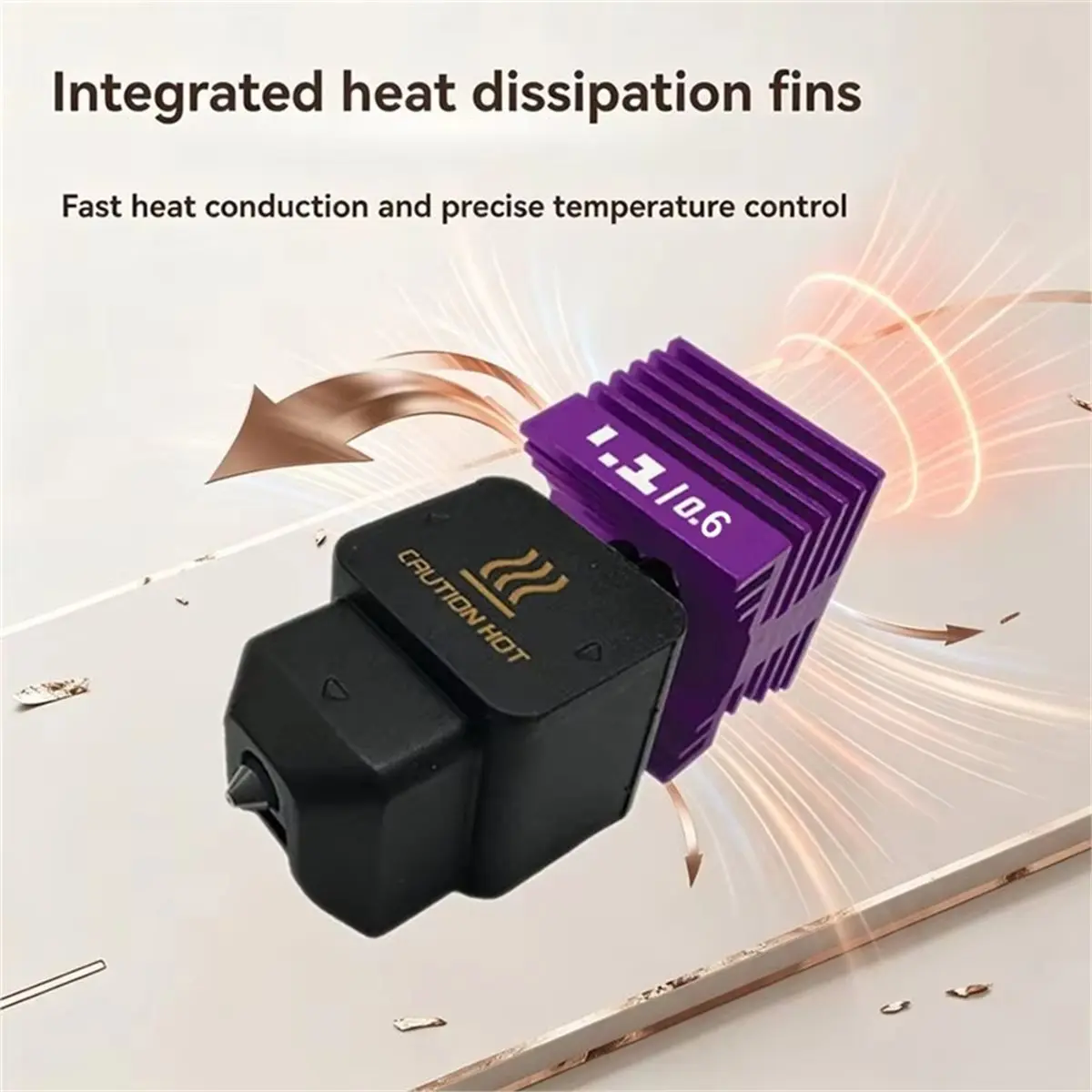 Integrated Coated Hotend 0.6mm Standard Kit for P2S X2D 3D Printer Accessories