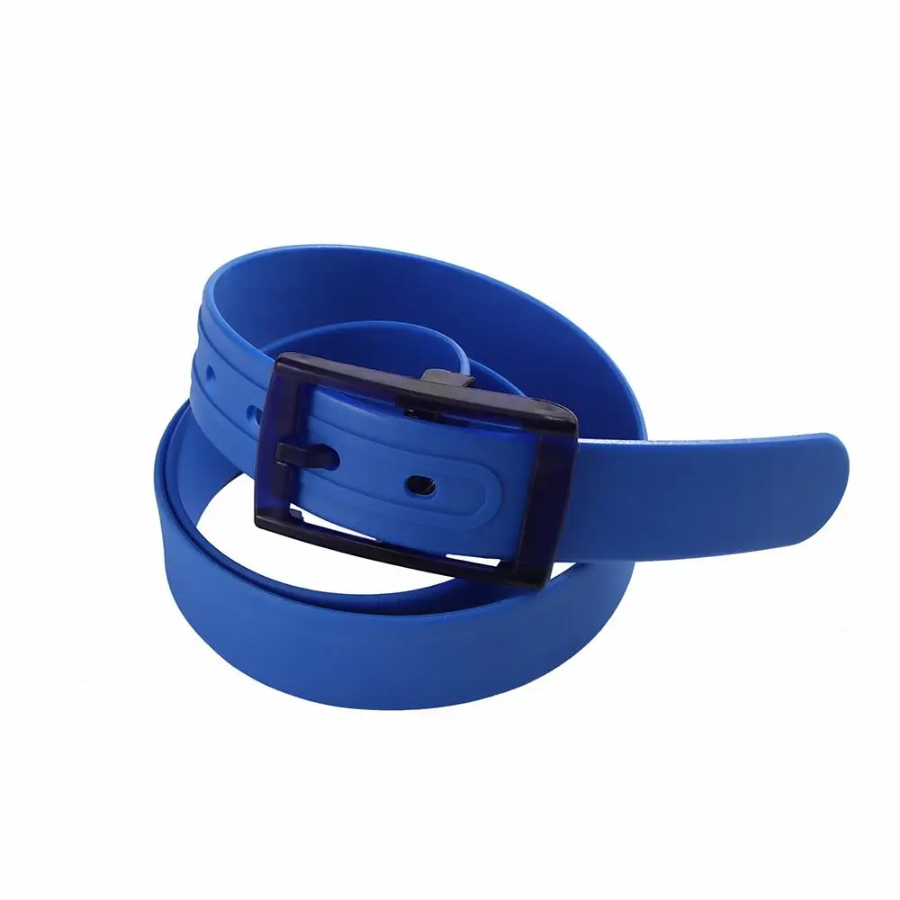 New Fashion Multi Color Cummerbund Smooth Buckle Ceinture Waist Belt Strap Belts Waistband Silicone Belt Casual Belts