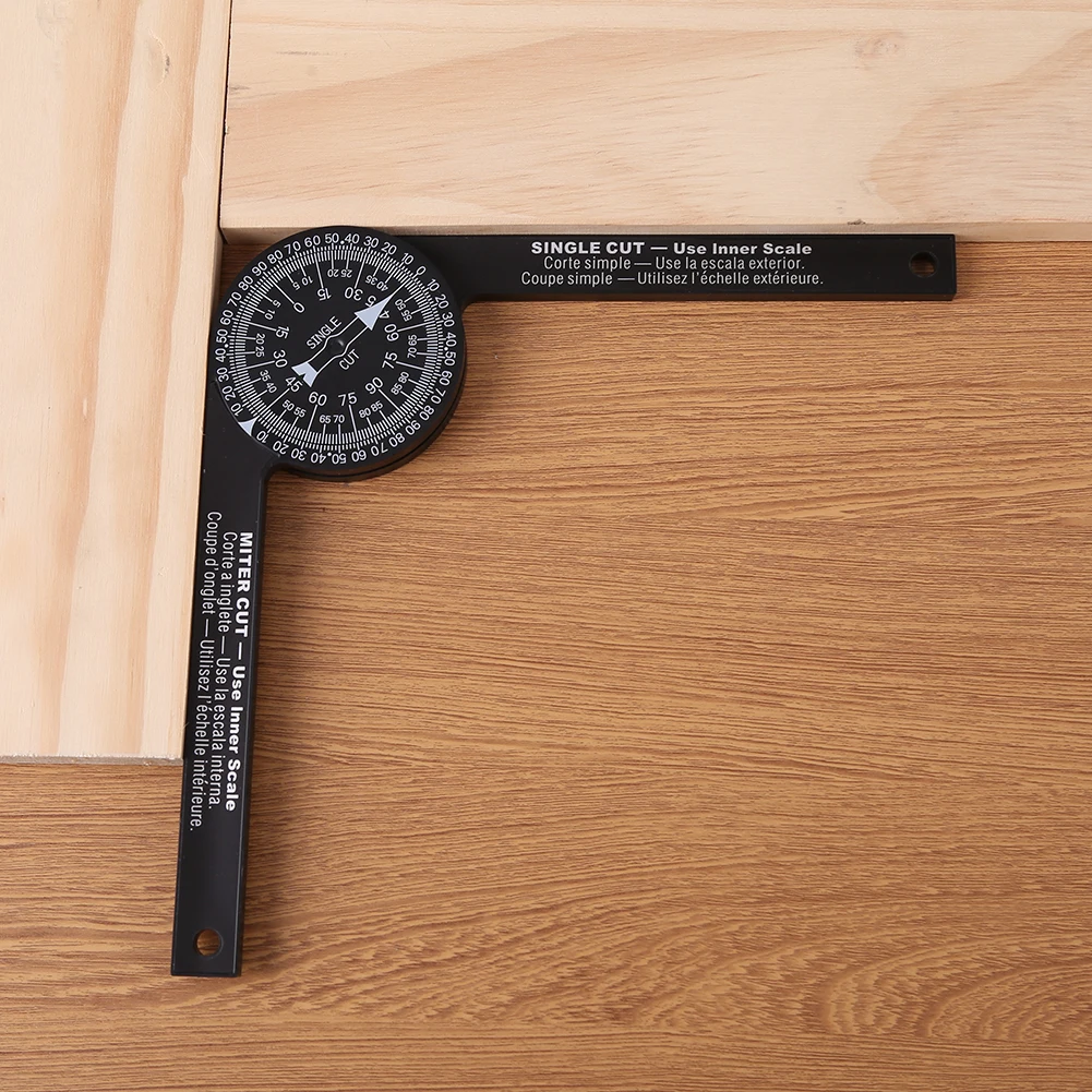 Accurate Carpenter Mitre Saw Protractor Plumber Angle Recording Measuring Meter with Graduated Pencil Carpentry Tools