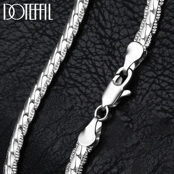 שרשרת צד בצבע זהב/כסף massif באורך 8/16/18/20/22/24 אינץ' לנשים וגברים, תכשיטי אופנה מתנות