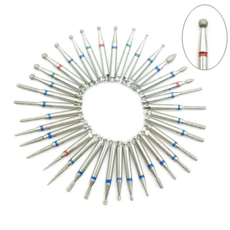 

10pcs/Lot LODDEN Dental Low Speed Diamond Drill For RA 2.35mm Shank Handpiece RA Diamond Burs Dentistry Grinding Tools