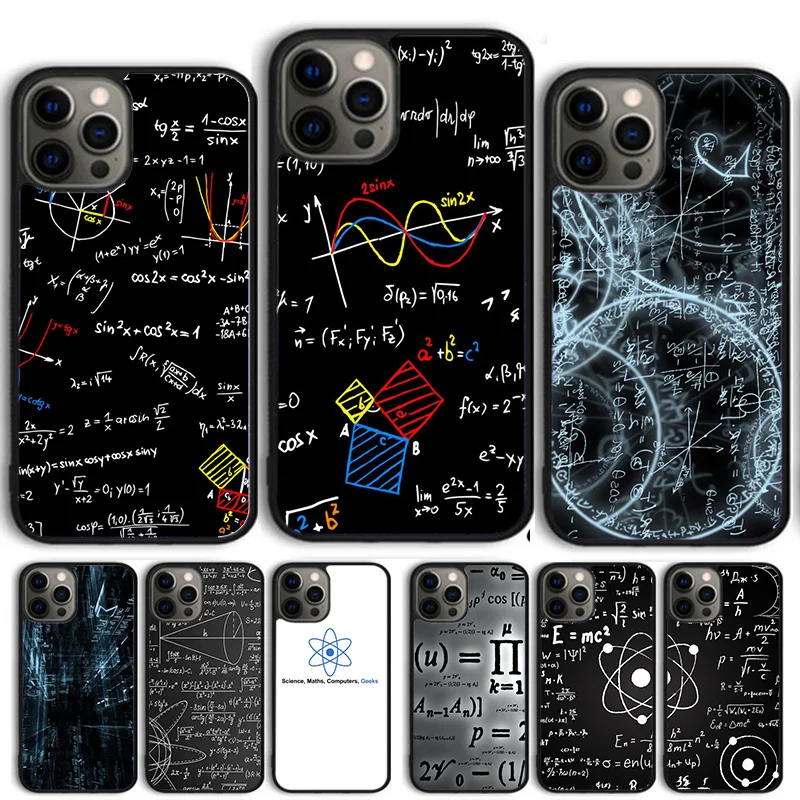 

Brains Geek Science Math Physics Formulas Phone Case Cover For iPhone 17 Air 15 16 14 13 12 Pro Max 11 Pro Max Plus