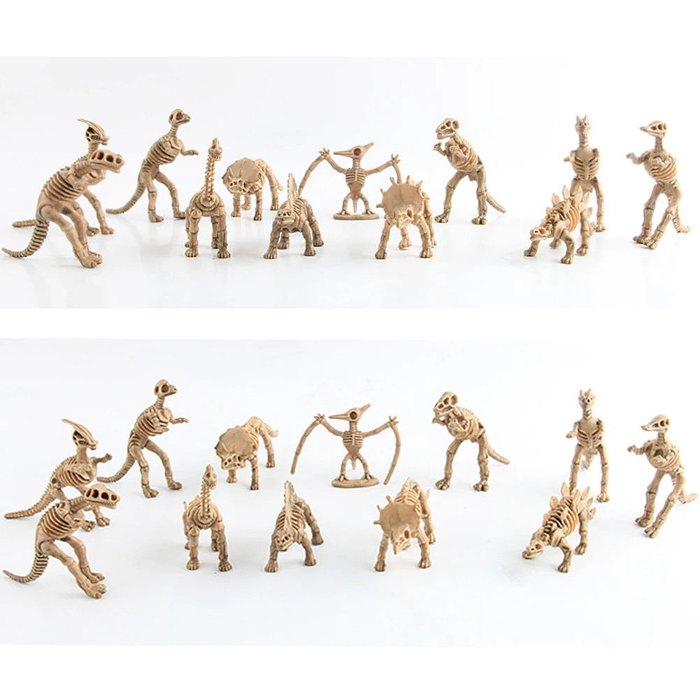 

24 PCS Dinosaur Ornament Mini Toys Model Animal Puzzle Educational Child