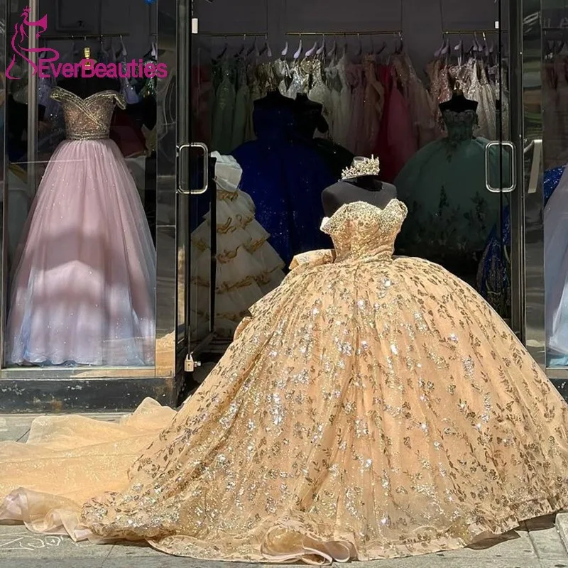 

Ball Gown Quinceanera Dress Tulle Appliques Sequin Bead Evening Sweet 15 Party Sweetheart Prom Dress Vestidos De 15 Quinceañera