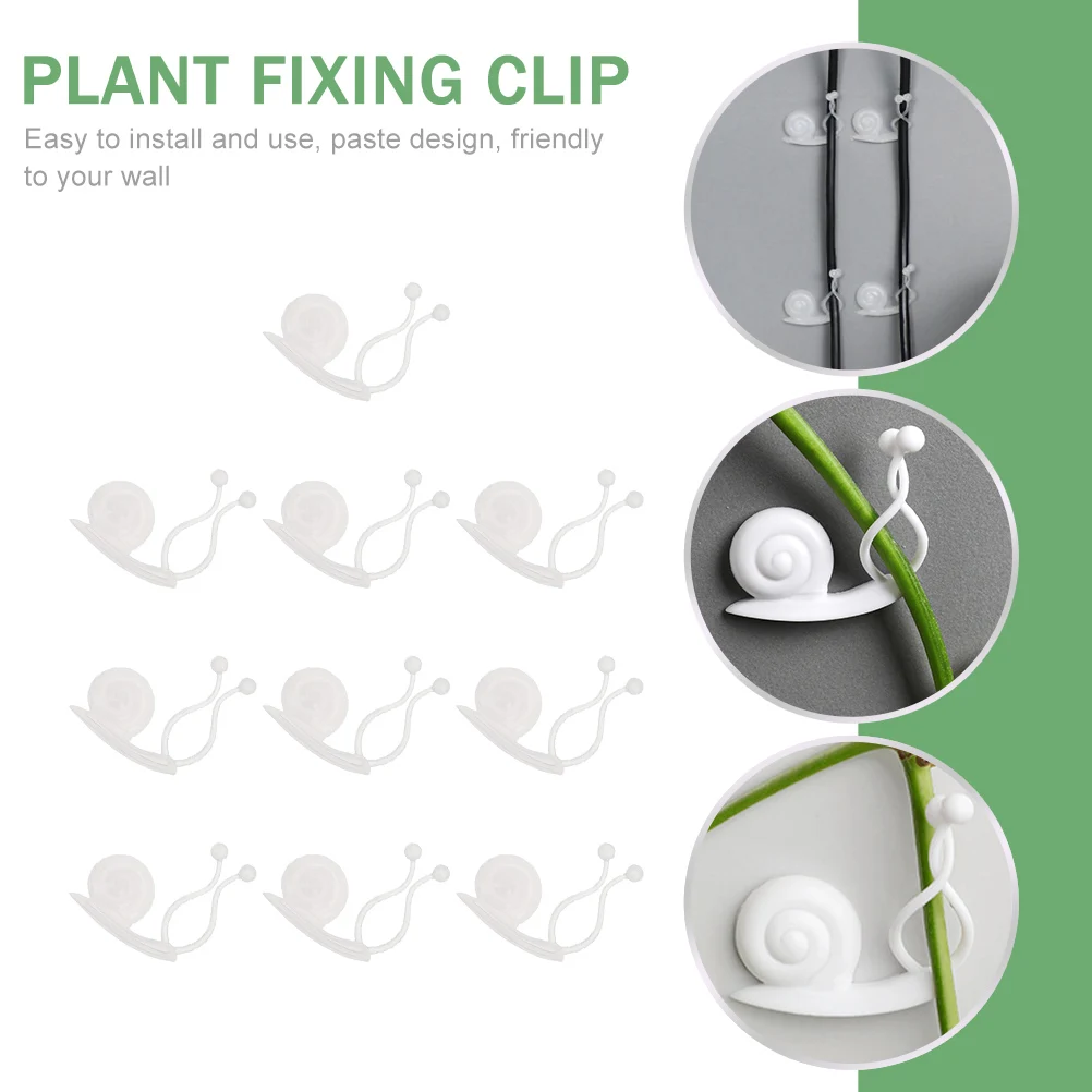 

Plastic Wall Plant Fixing Clip Vines Holder Wire Hook Safe Durable Easy Install Garden Supply Planter Indoor Decor