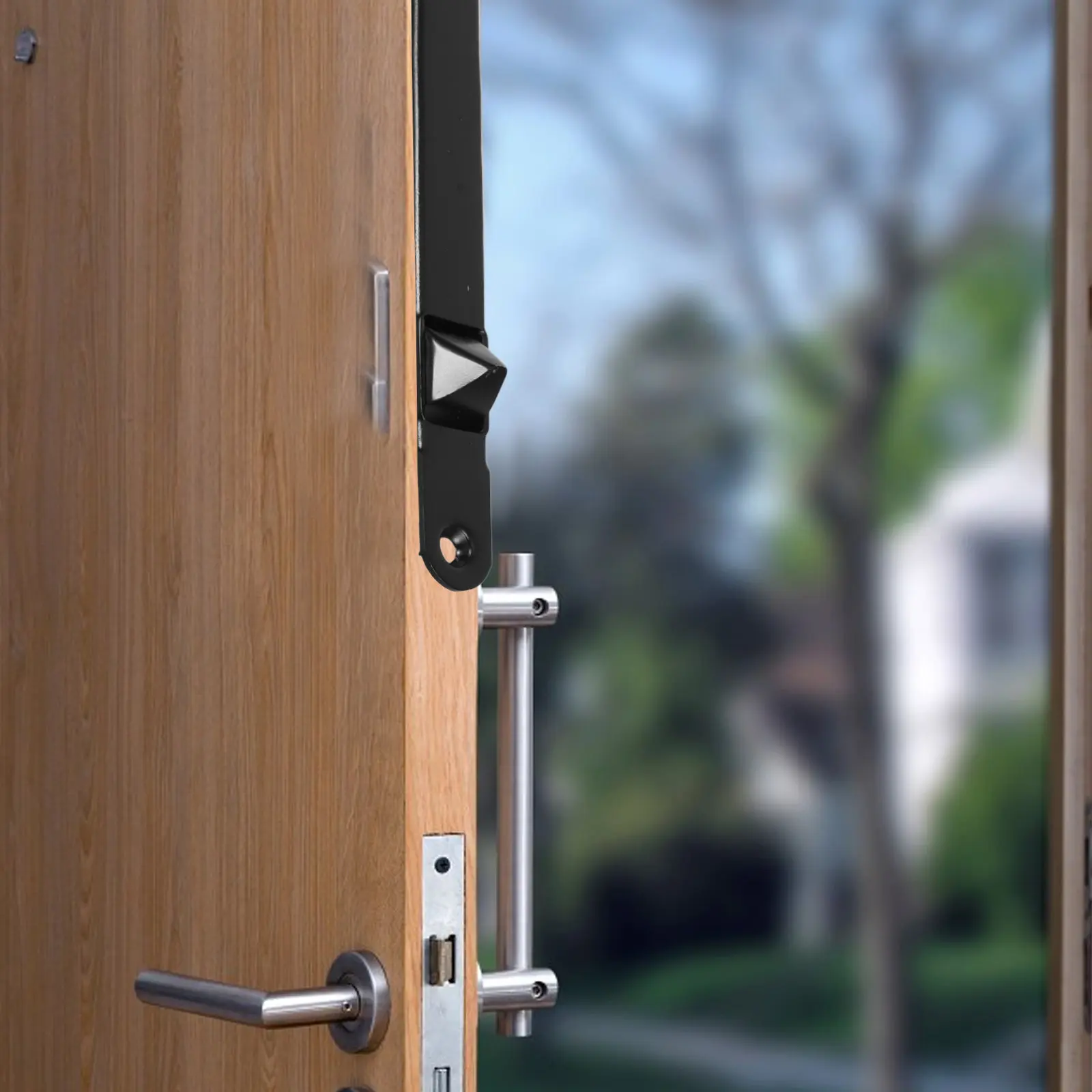 

Комплект из 2 скрытых замков-защелок из нержавеющей стали для автоматических противопожарных дверей, фурнитура для двойных деревянных дверей