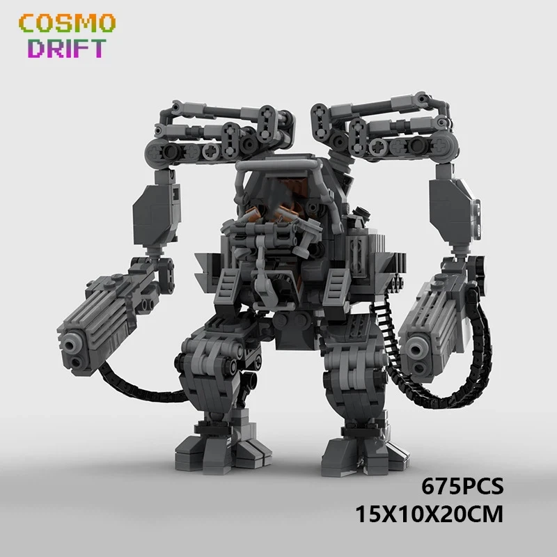 

Строительные блоки MOC APU Mecha Sentinel, модель робота, кирпичи, совместимые строительные развивающие игрушки STEM, подарок на день рождения для детей