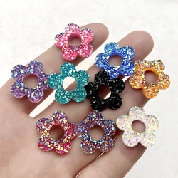 20pcs 21mm  Floral rhinestones diy jewelry Making hair accessories Decorative scrapbook Wedding decoration Flat back rhinestones