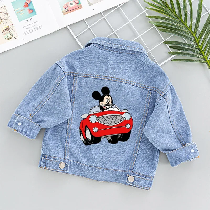 Mickey Mouse Cartoon Patches for Girls Clothes Vynil Heat Transfer Thermal Stickers DIY Women T Shirts Iron on For Kid Appliqued