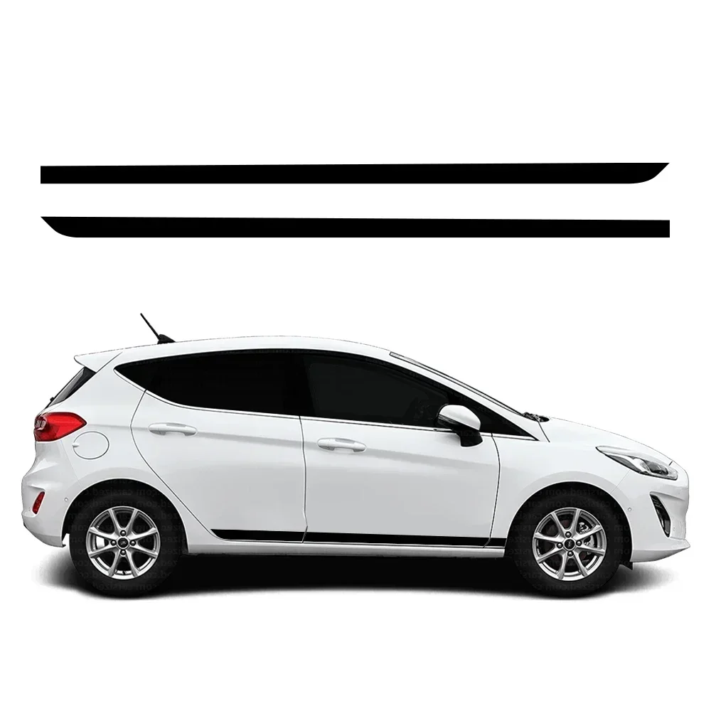 

Виниловая наклейка на боковые пороги автомобиля, гоночные полосы, стикер для обеих дверей, внешняя графика для кузова, аксессуары для Volkswagen Golf 7 MK7 VW