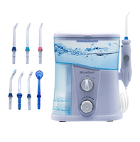 Nicefeel 1000ml Electric Oral Irrigator Teeth Cleaner Care Dental Water Flosser SPA  with Adjustable Pressure+ 7 Pcs Jet