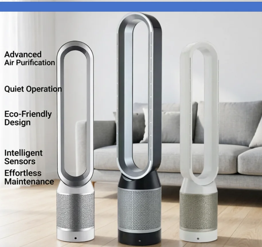 

200V Ultra Quiet Bladeless Standing Fan Smart Remote Control Household Air Circulation And Cooling Fan LYH