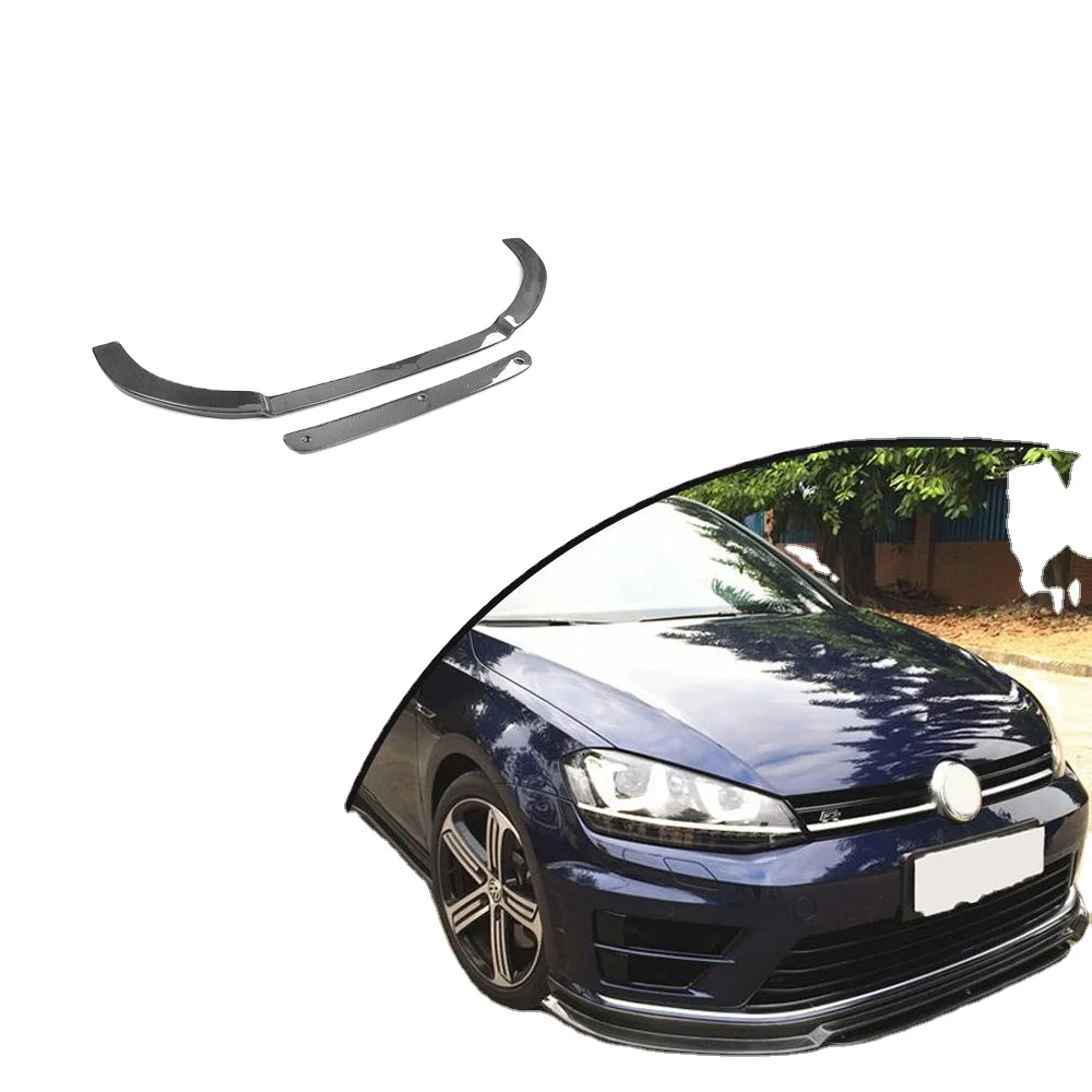 Carbon Fiber Car Front Bumper Lip Spoiler for Volkswagen VW GOLF 7 VII MK7 R R-LINE