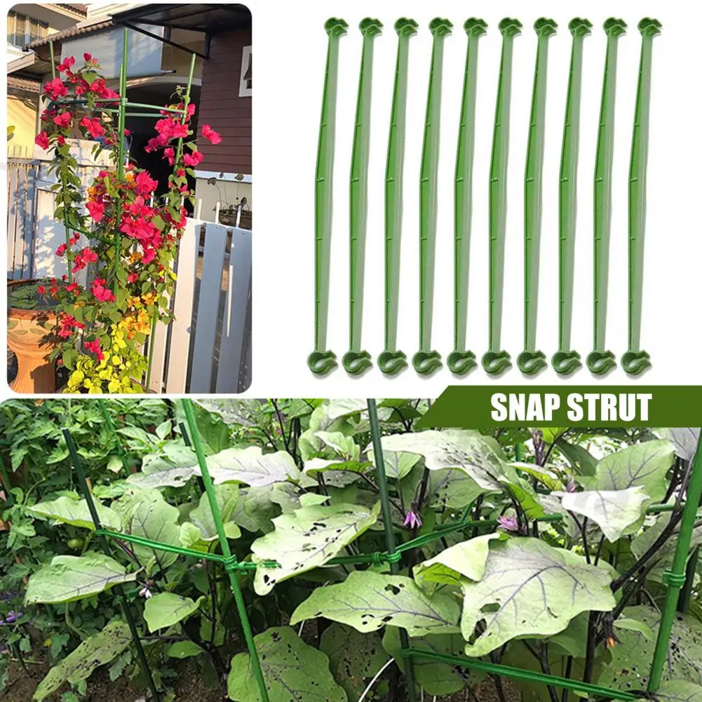 10Pcs Plant Trellis Connectors Rust-Proof Plastic Connecting Rod Support Expandable Garden Vegetables Tomato Cage Stake Arm