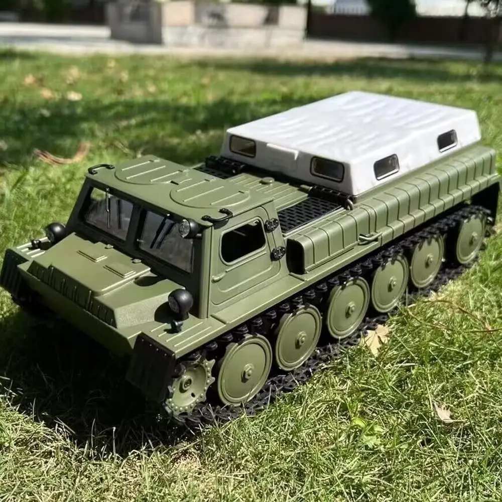 RC crawler retro military transport vehicle The tank chassis is refitted into a personnel carrier transport vehicleall-terrain r