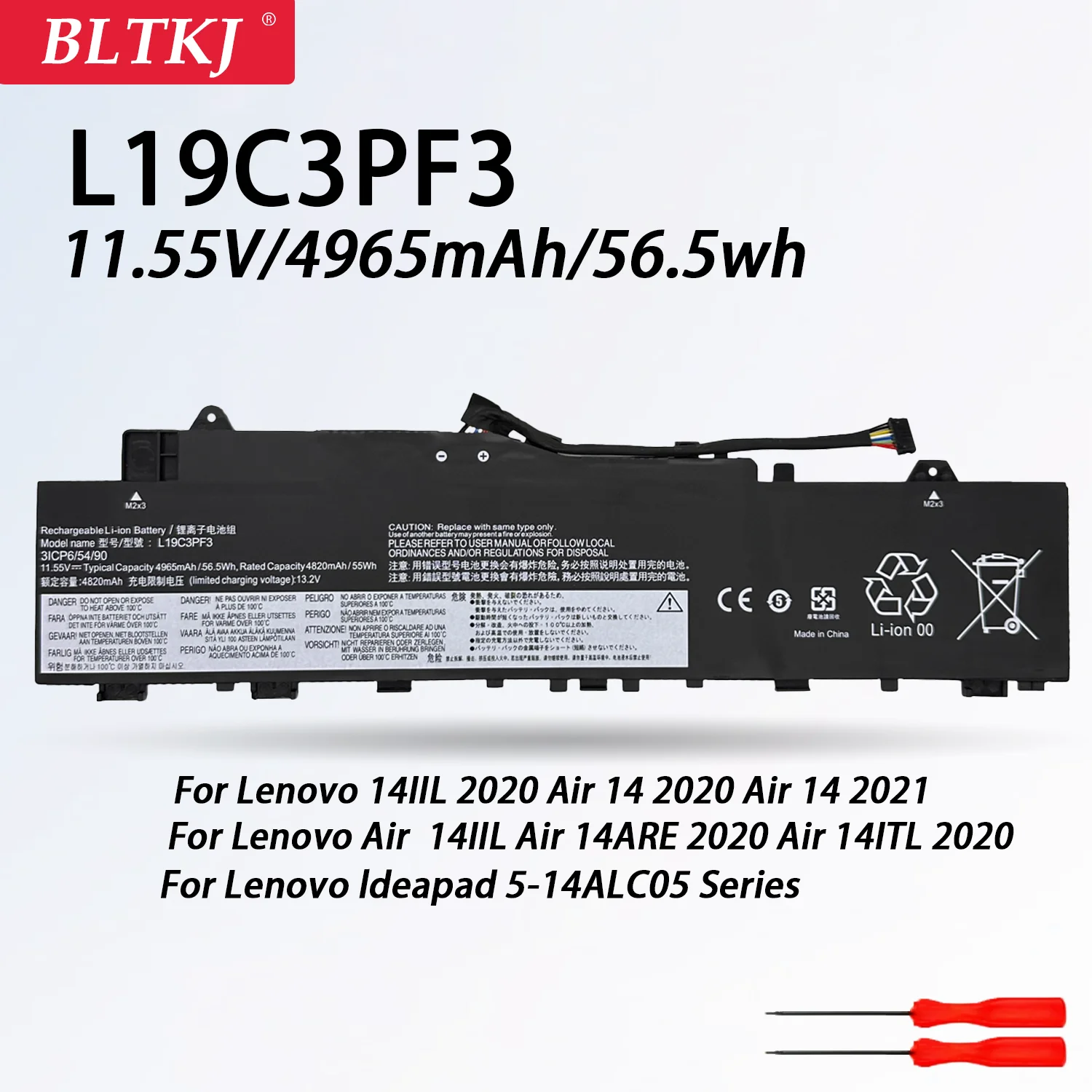 

L19L3PF7 Laptop Battery For Lenovo Ideapad 5-14ARE05 5-14IIL05 5-14ALC05 14IIL 2020 Air 14 2020 L19C3PF3 L19M3PF3 L19M3PF4