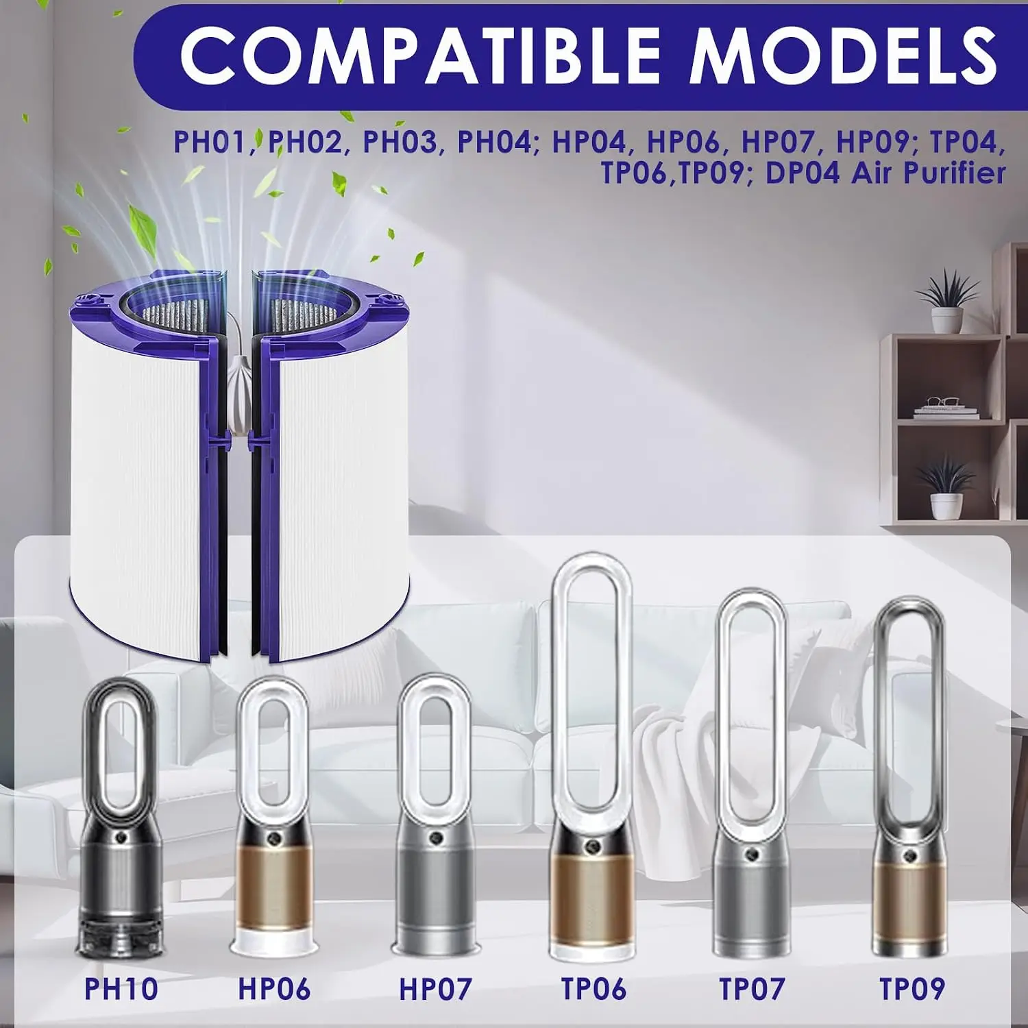 Filter Compatible with Dyson TP06 HP06 PH02 PH01 PH03 PH04 Replacement Filter Compatible with Dyson Air Purifier view 3