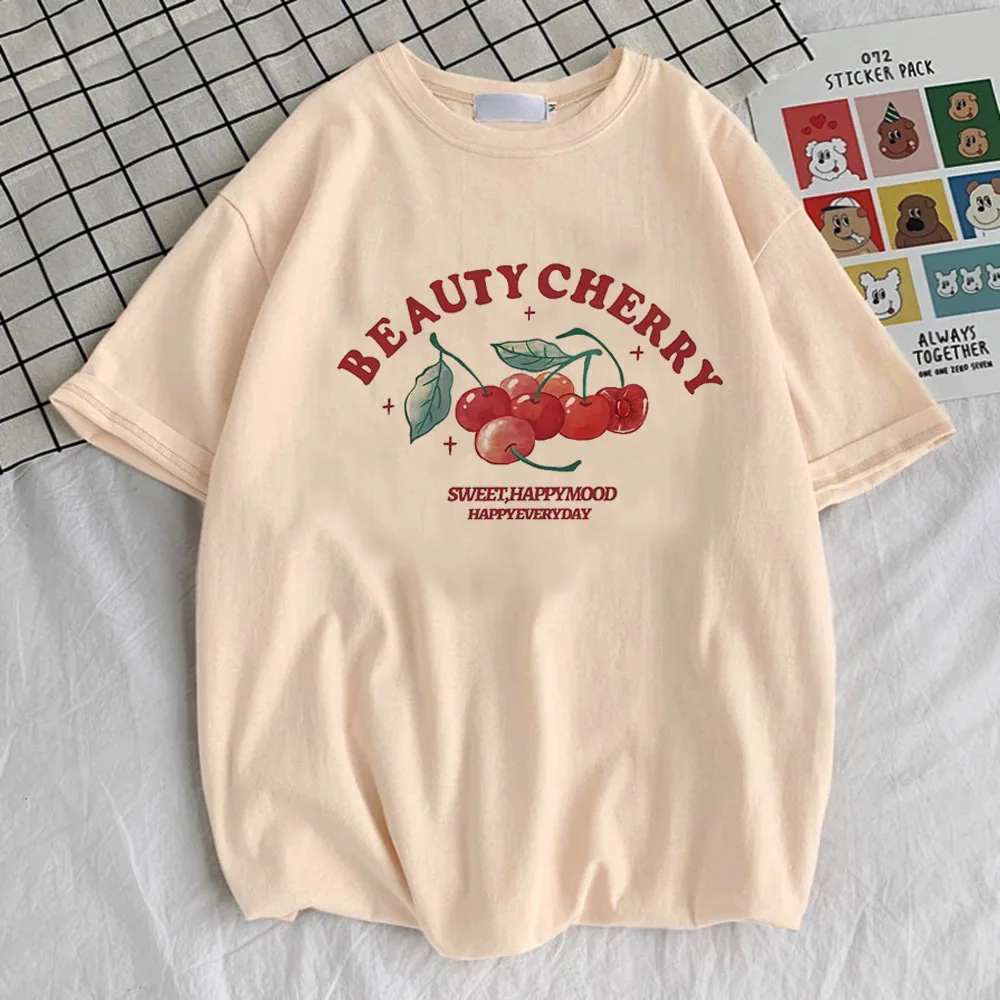 

Cherry top tees teen 2000s Trendy 80s University kawaii Classic t-shirt streetwear 2000s Gothic 80s aesthetic University