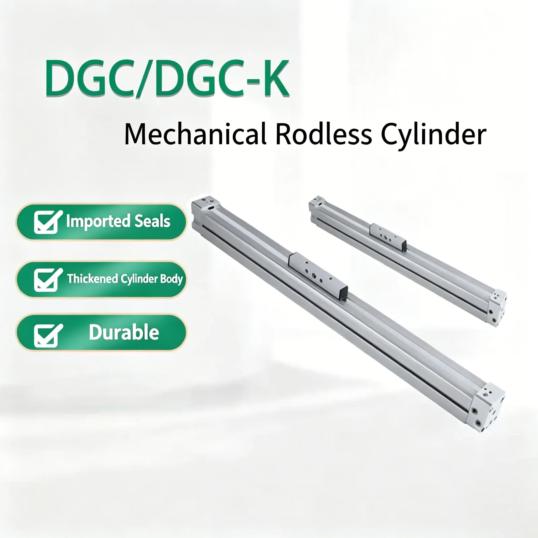 HLH DGP Series Air DGP-32 Stroke 1100 1200 1300 1400 1500mm DGC-32-1100/1200/1300/1400/1500 Pneumatic Rodless Cylinder