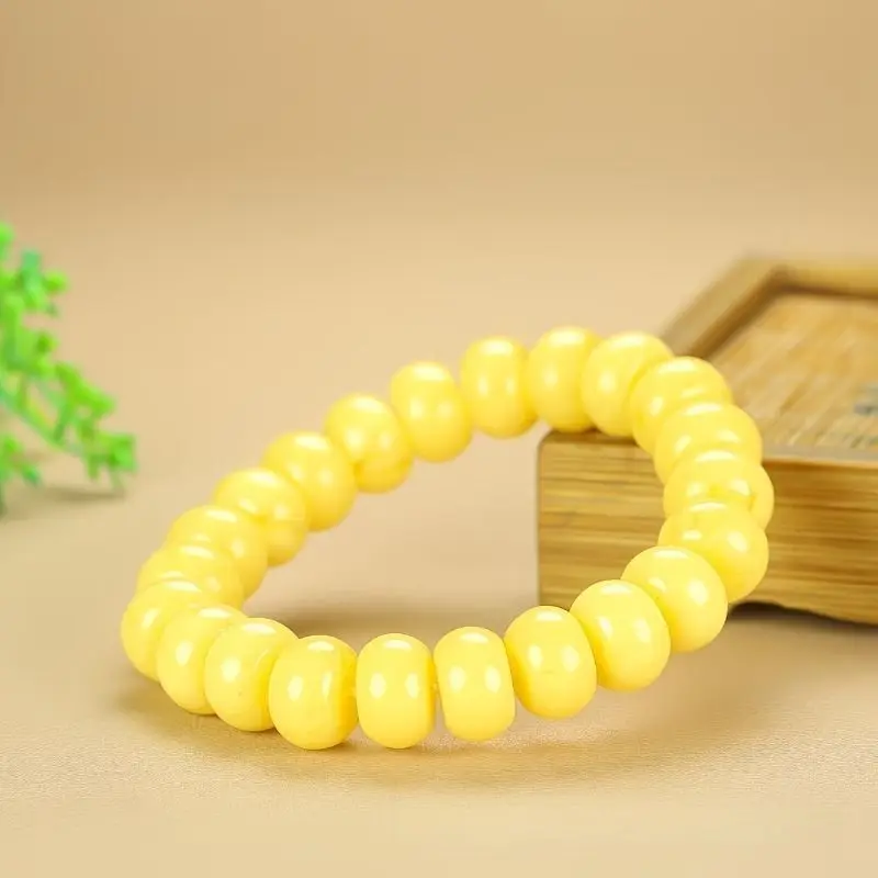 The Second-generation Amber Beeswax Bracelet Daily Style Shows Temperament Daily Wear Versatile Jewelry Crafts
