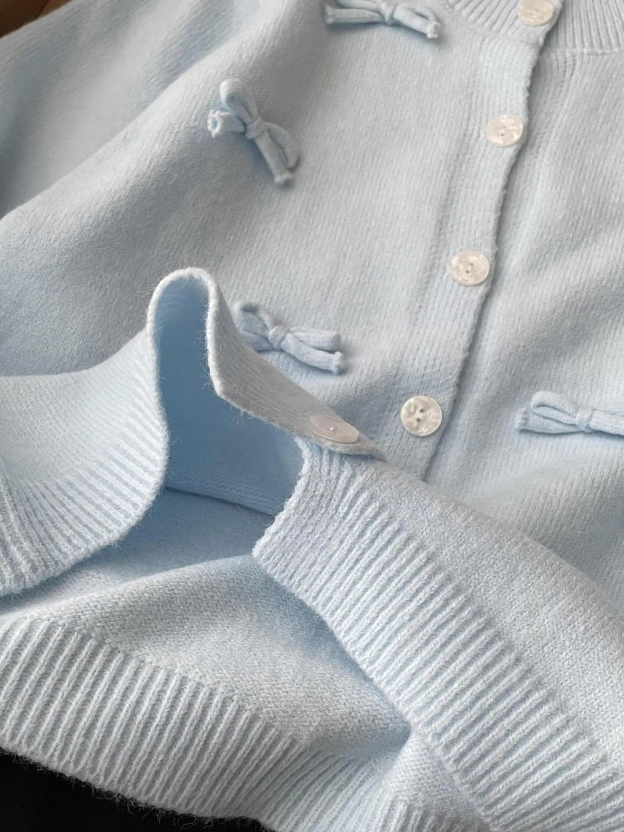 

Sweaters Jumpers Cardigans Womens For Woman Short Lyocell Knit Covered Button Fitted Waist BF Y2K Meeting Professional Elegant