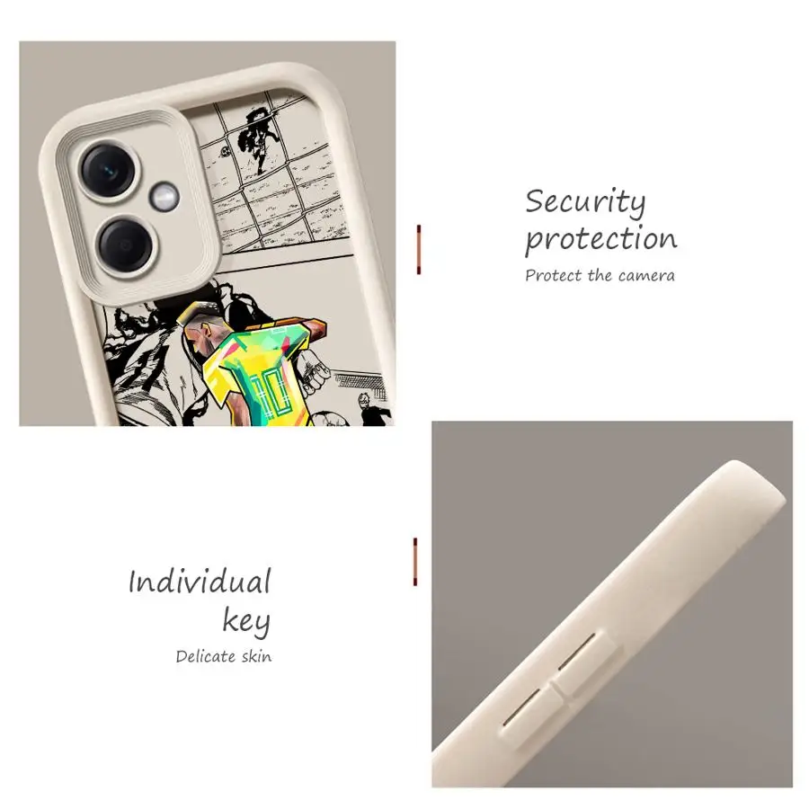 Case for Xiaomi Redmi 14C A1 Plus 12 13C 13 A3 A4 12C A2+ A3X Soft Shell Fashion Football Sports Anime