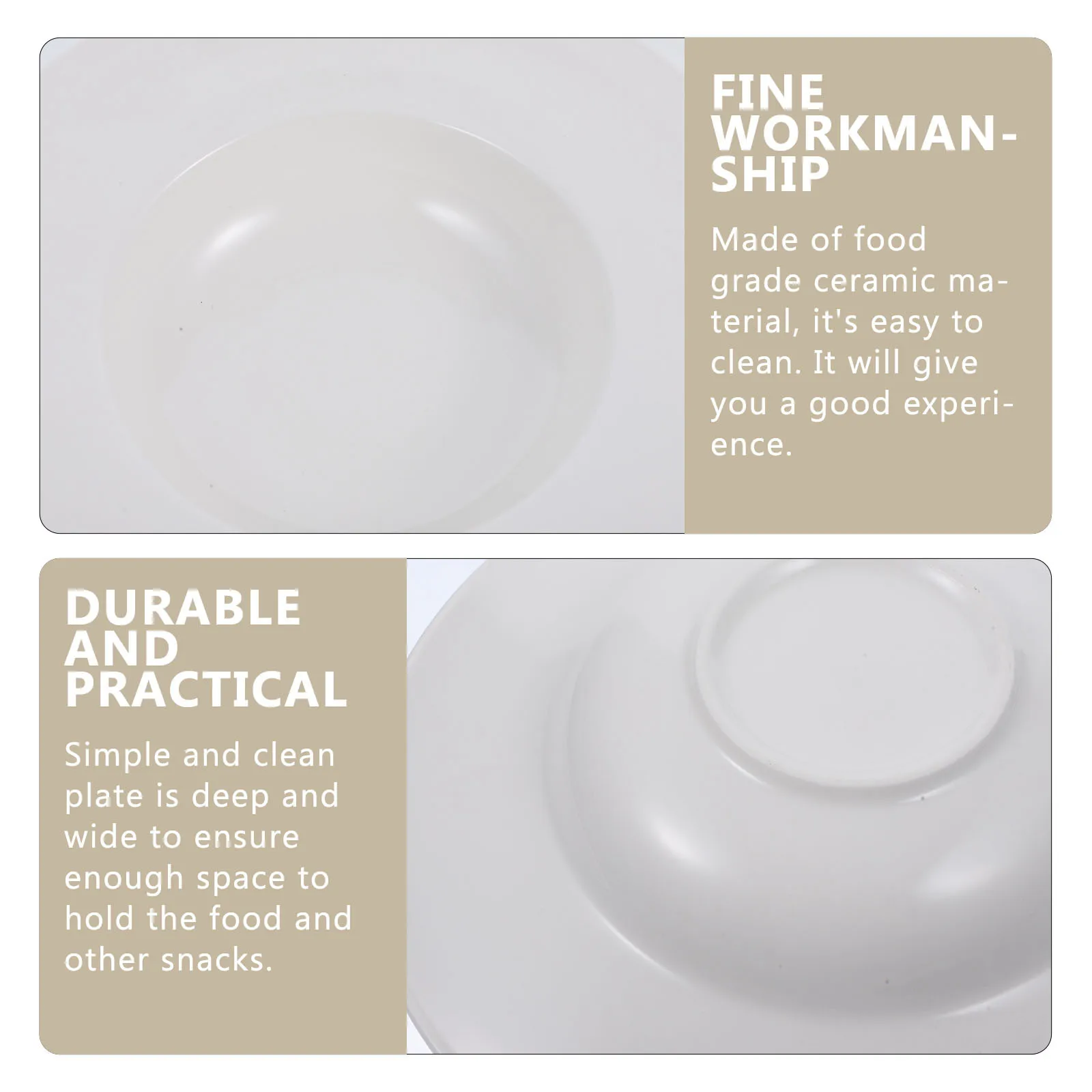 

Ceramic Food Plate Household Dinner Plate Simple Style for Pasta Salad Serving Wedding Table Centrepieces