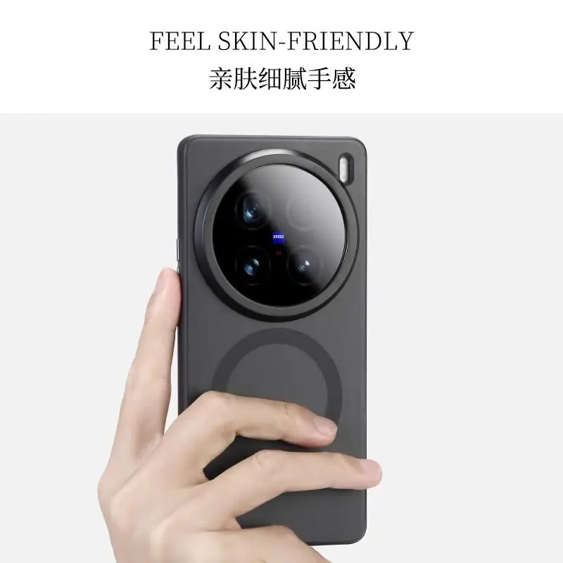 Funda para VIVO X300 Pro 200 Ultra lujosa sensación de piel mate Magsafe Funda de teléfono con imán para VIVO X 300 Pro Funda de parachoques a prueba de golpes