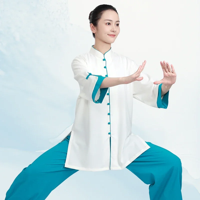 Summer Kung Fu Tai Chi Clothing Martial Arts Clothes Taijiquan Wushu Uniform Wing Chun Multicolor Breathable 2022 New Style