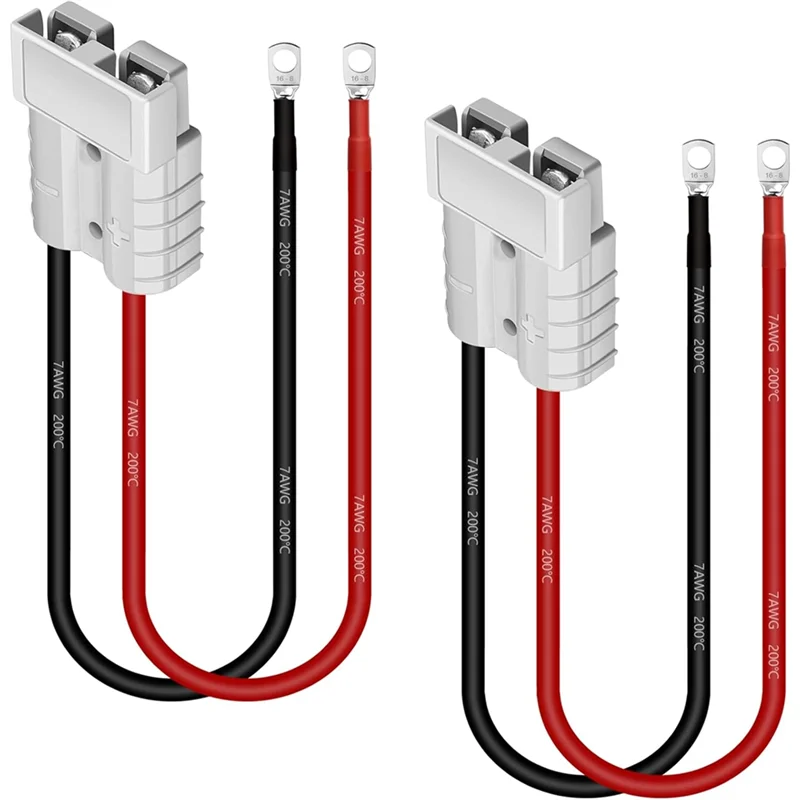 

EYFL-2Pc Anderson Connector 50A Kit,8Guage Battery Cables Waterproof Quick Connectors 0.98FT Cables For Lifepo4 Battery Power