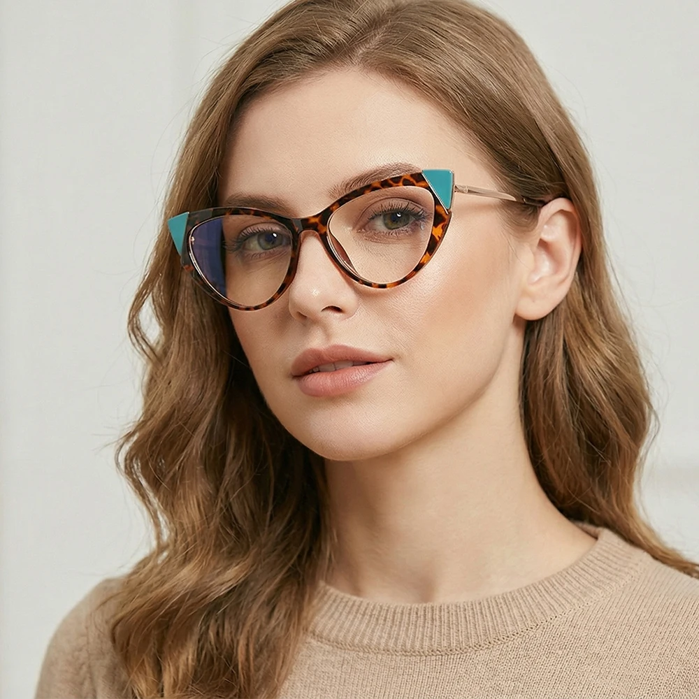 

JMISUS Retro Cat Eye Metal Alloy Myopia Glasses for Woman Anti-Blue Light Photochromic Grey Polarized Optical Eyeglasses