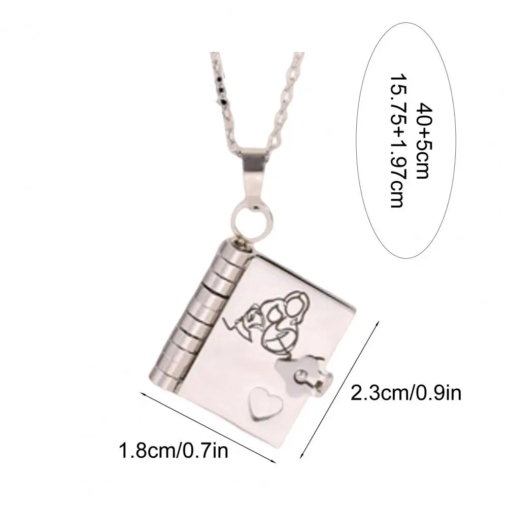 قلادة ساحرة للكتب لحفيدة كتاب قلادة قابلة للفتح مع 6 صفحات قلادة هدية من الجدة للحفيدة #6