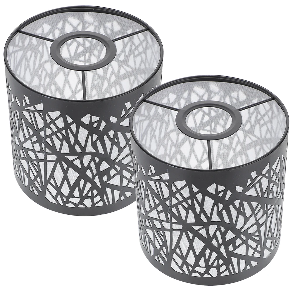 

2 Pcs Anti-glare Lampshade Lampshades Screens for Black Metal Bedroom Drum