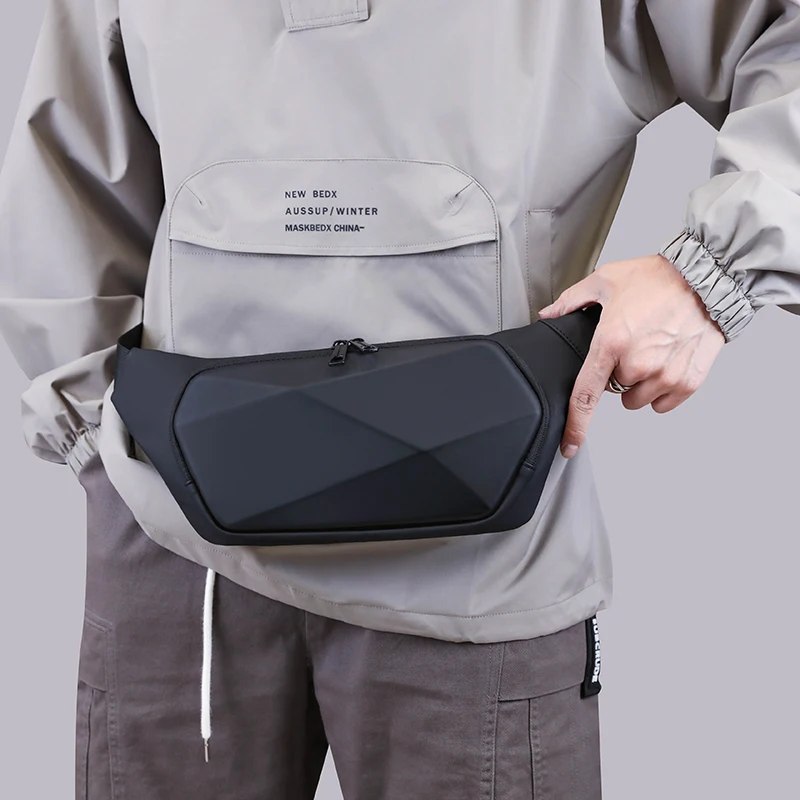 Fashion Hard Shell Crossbody Chest Bags Multiple layers Waist Bag Men Casual Travel Chest Pack purse unisex small Shoulder Bags