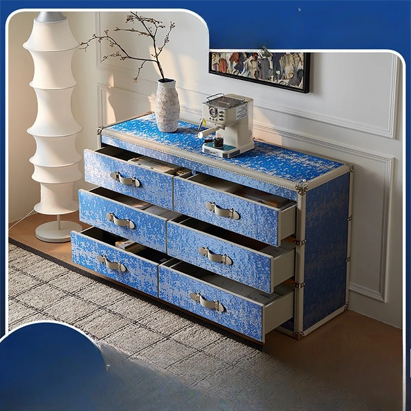 

Retro style chest of drawers, copper wire high-end hard box, light luxury floor jewelry, jewelry cabinet making