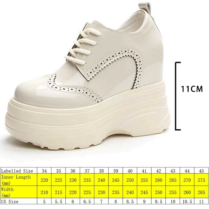 Fujin 11CM Patent Leather Microfiber Spring Autumn Women Platform Wedge Cushioned Ankle Boots Fashion Pumps High Brand Shoes