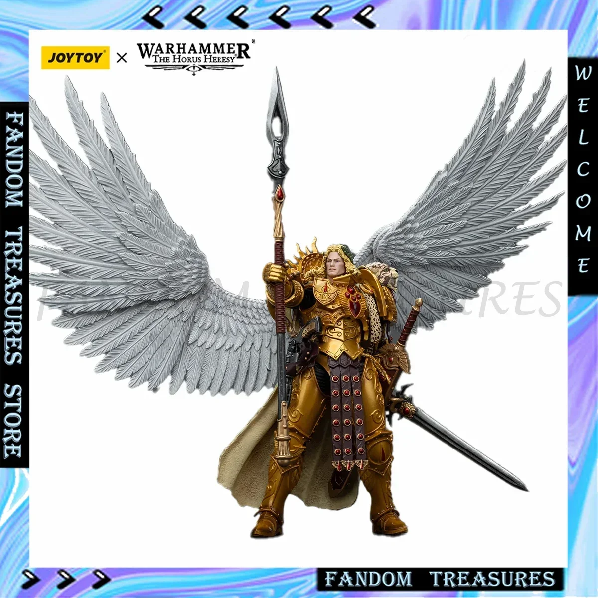 JOYTOY Warhammer The Horus Heresy 1/18 Anime Figures Blood Angels Sanguinius Primarch of The IXth Legion Action Figure Model Toy