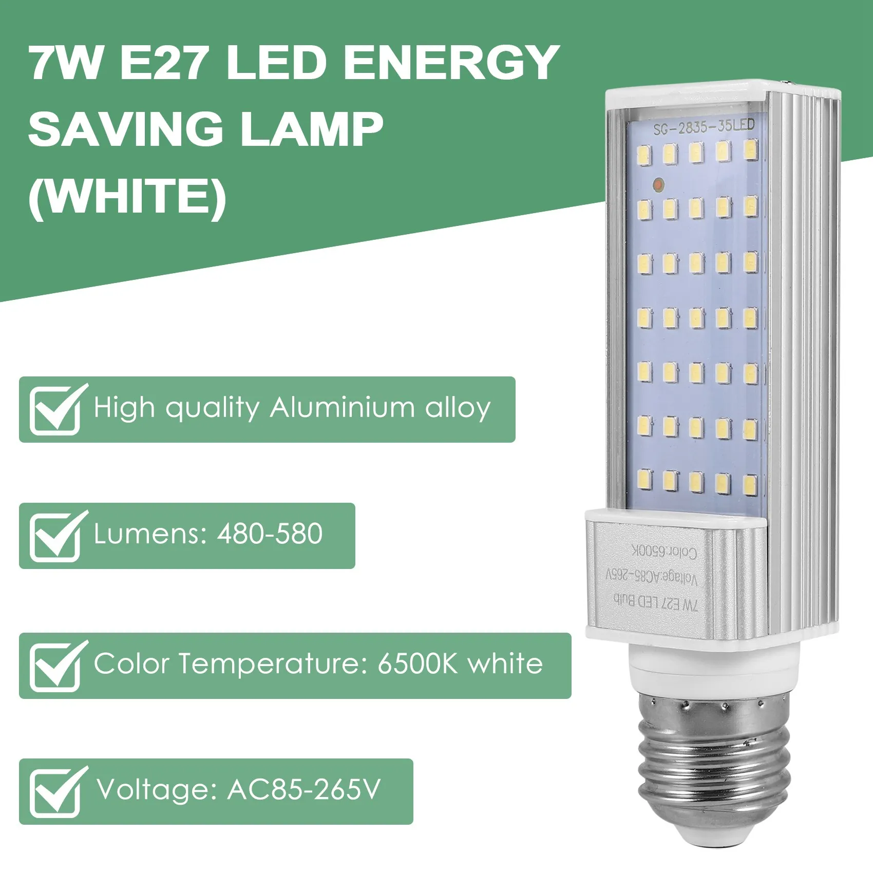 7W LED Grow Light for Aquariums, E27 Bulb