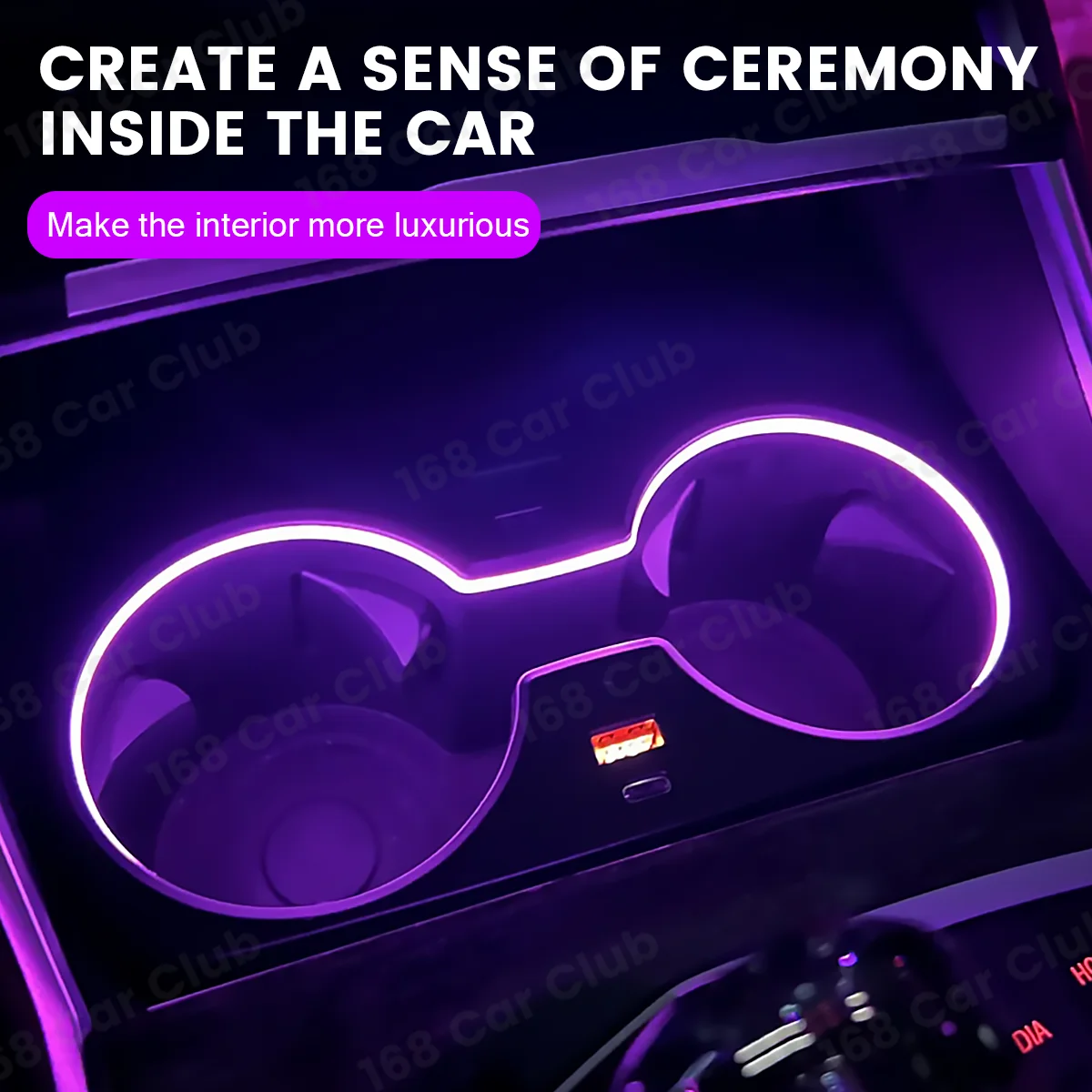 Car LED Cup Holder Frame Ambient Light Car Interior Mouldings For BMW 2020-2024 3 series/4 series i3 i4 Car Decorative Lights - Image 5