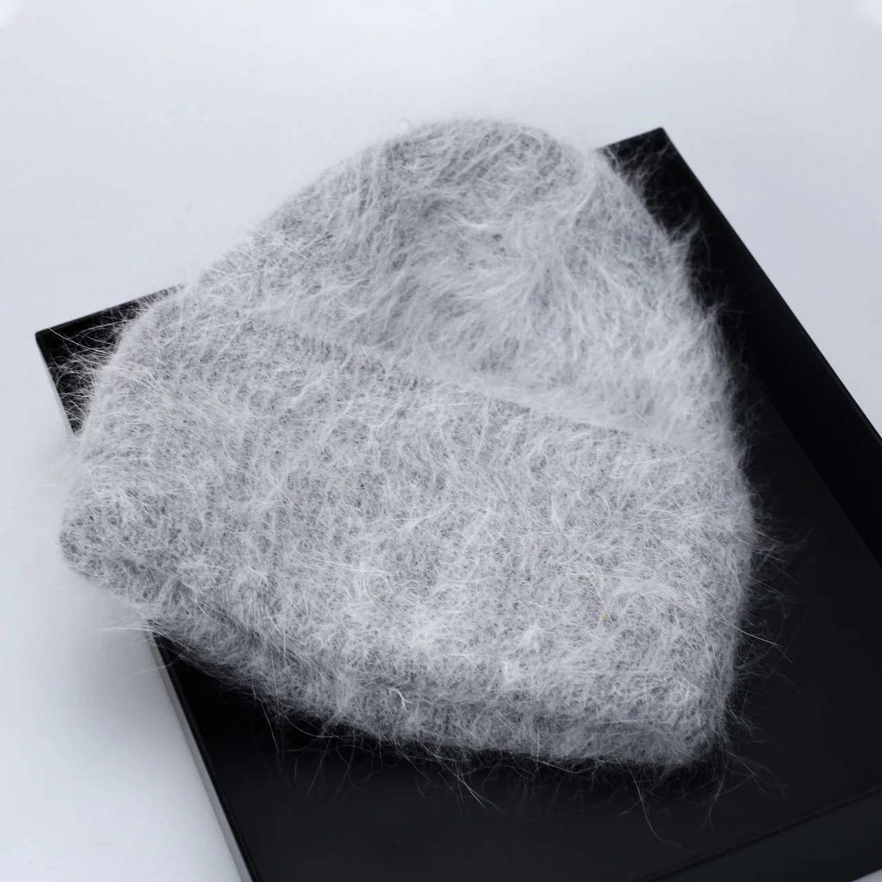 Rabbit Fur Beanies Soft Warm Fluffy Winter Hat for Women Angora Knitted Hat Skullies Beanies Female Bonnet Woman Knit Cap