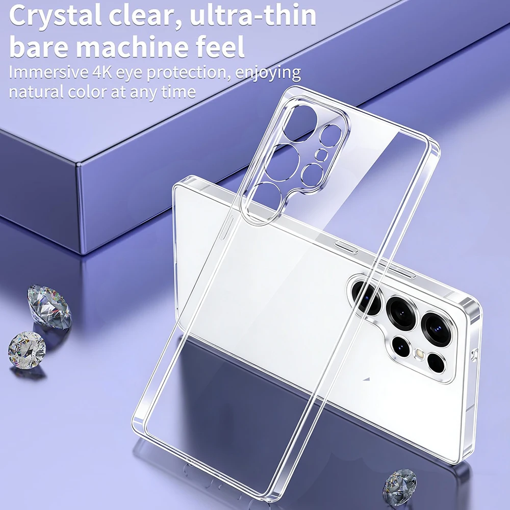 حافظة ناعمة رفيعة للغاية لهاتف سامسونج جالاكسي S26 S25 S24 S23 Ultra Plus غطاء سيليكون شفاف لهاتف سامسونج S26 S25 Edge S24 FE Shell 26