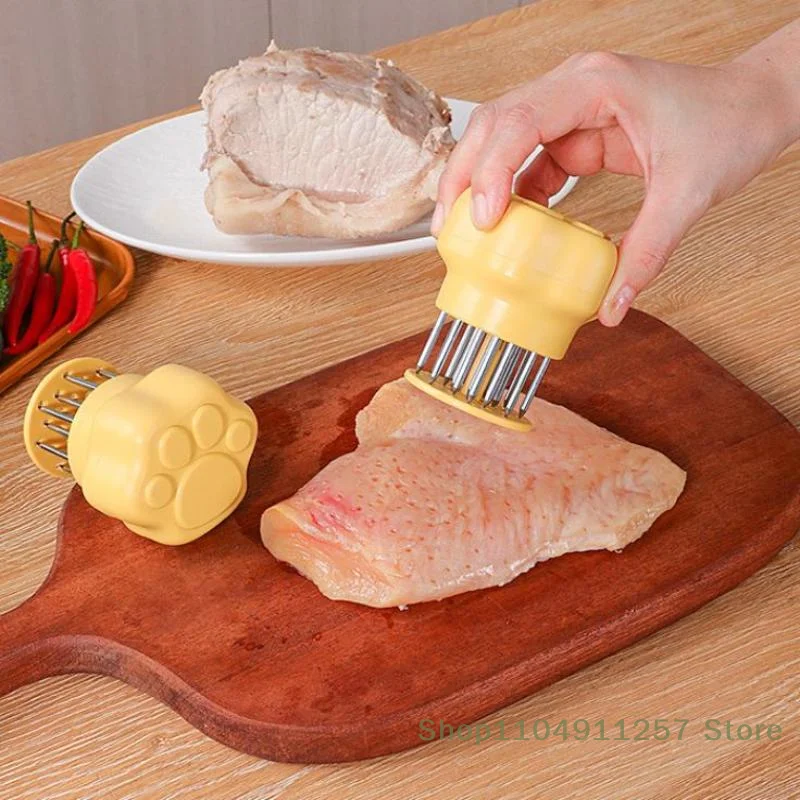 

1 Pc Stainless Steel Cat's Paw Shape Meat Tenderizer Tender Meat Needle Tenderizer Tool With Needle Meat Hammer Cooking Tool