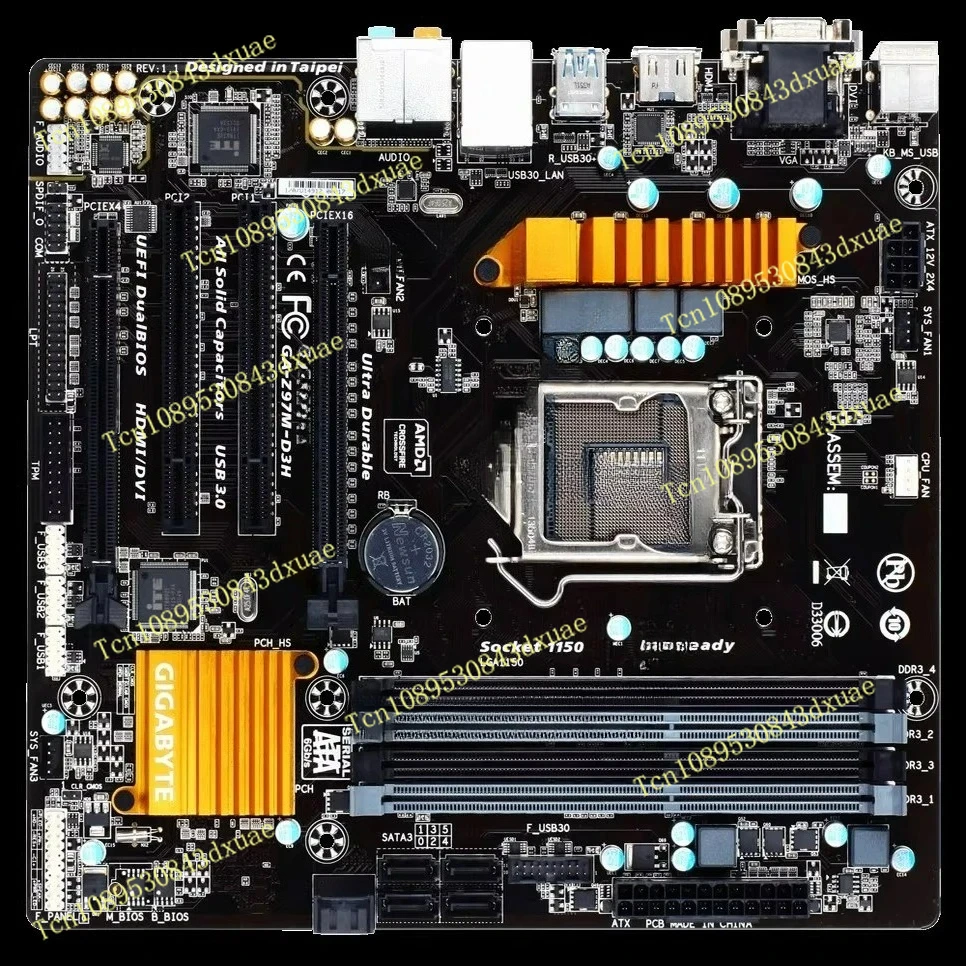 

For Gigabyte Z97M-D3H 1150 Pins, Support I7 4790K DDR3 Memory MATX Medium Board
